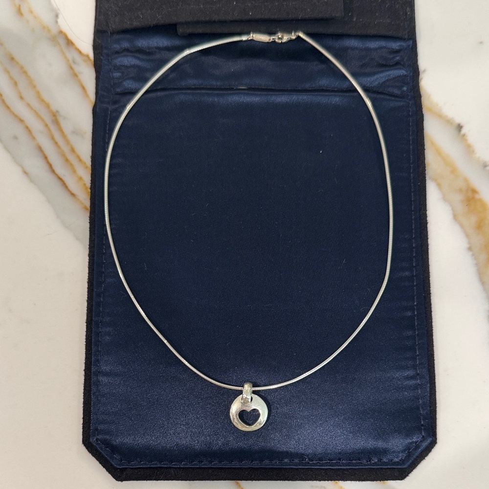 Tiffany & Co Silver Circle Heart Necklace from 1999